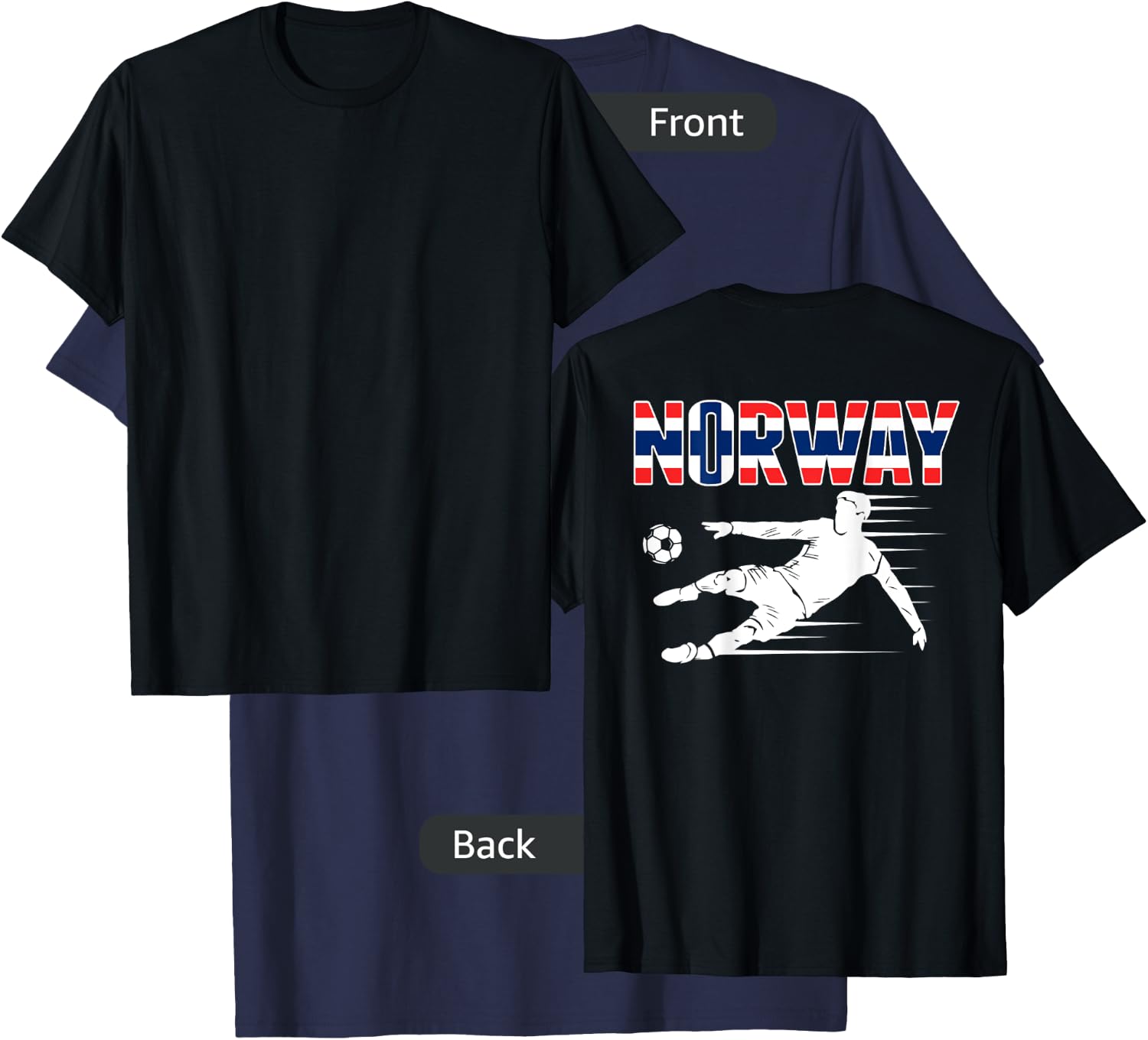 Norway Soccer Lovers Jersey Support Norwegian Football Team T-Shirt - T-Shirt | Navy