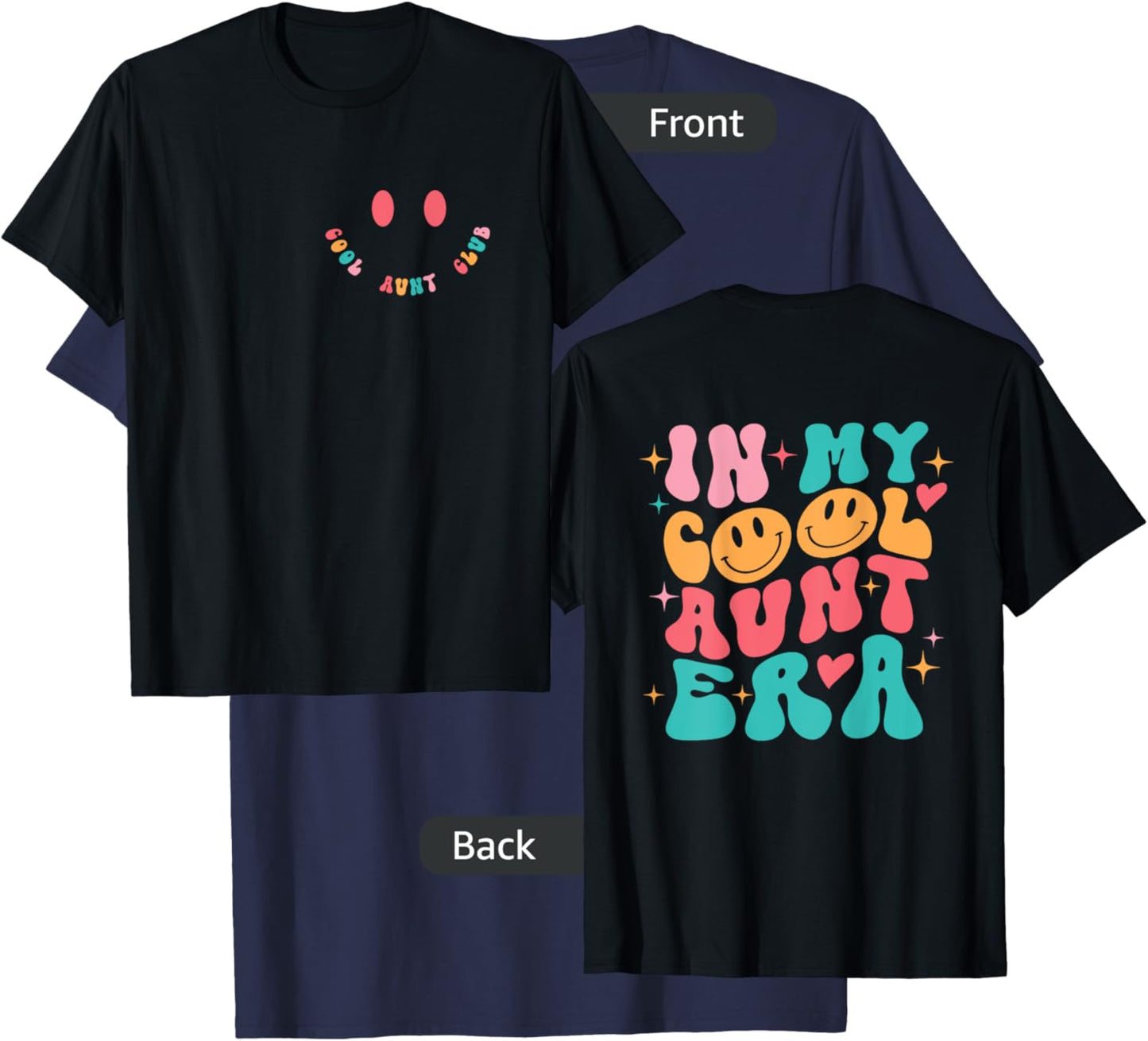 Retro In My Cool Aunt Era - Cool Aunt Club T-Shirt - T-Shirt | Navy