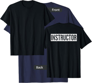 Instructor Shirt (Printed On Back Only) Work Office Teacher T-Shirt - T-Shirt | Navy
