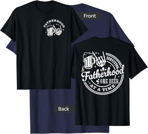 Surviving Fatherhood One Beer At A Time Fathers Day T-Shirt - T-Shirt | Navy