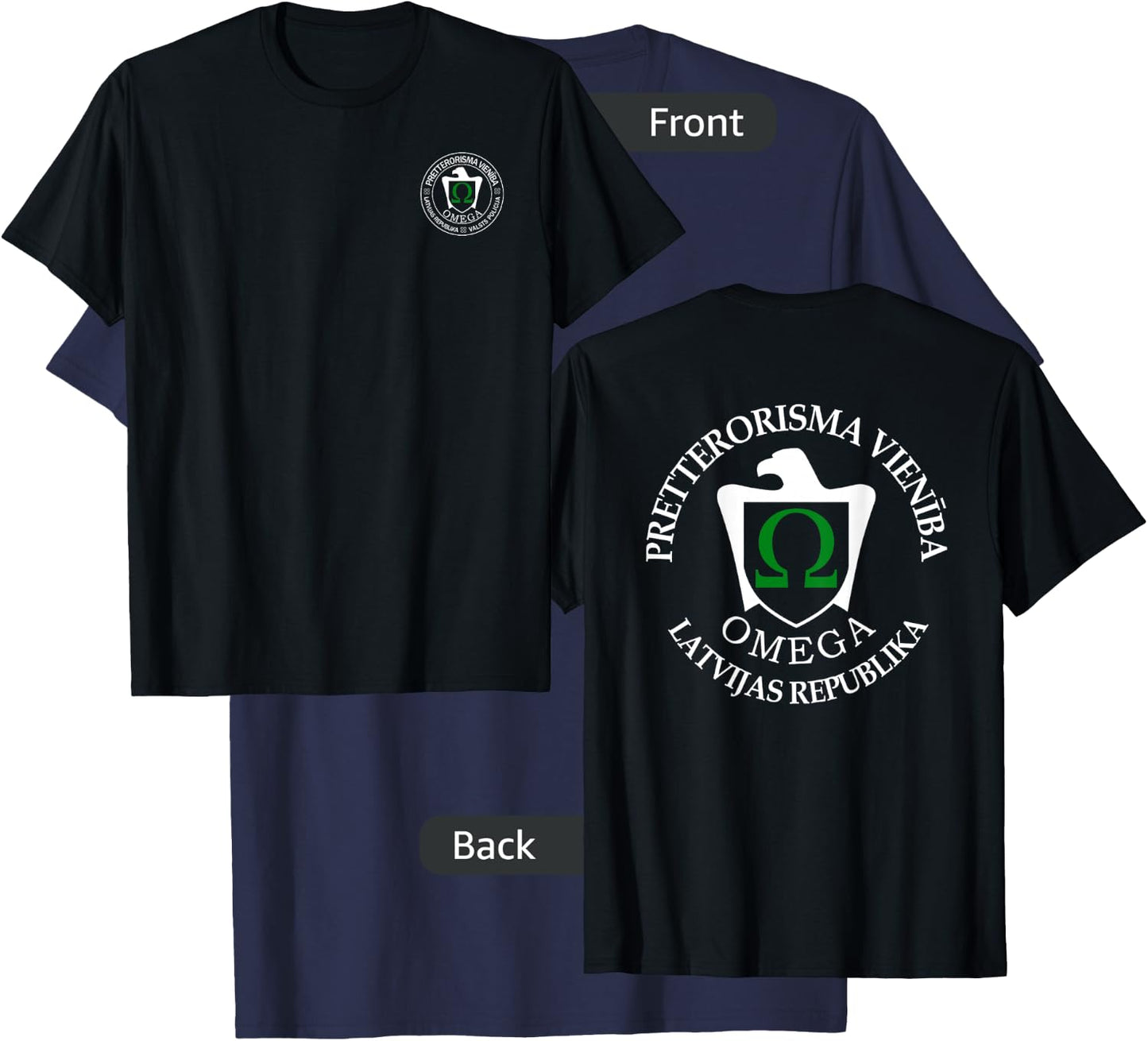 Omega Latvian Police Special Forces Swat T-Shirt - T-Shirt | Navy