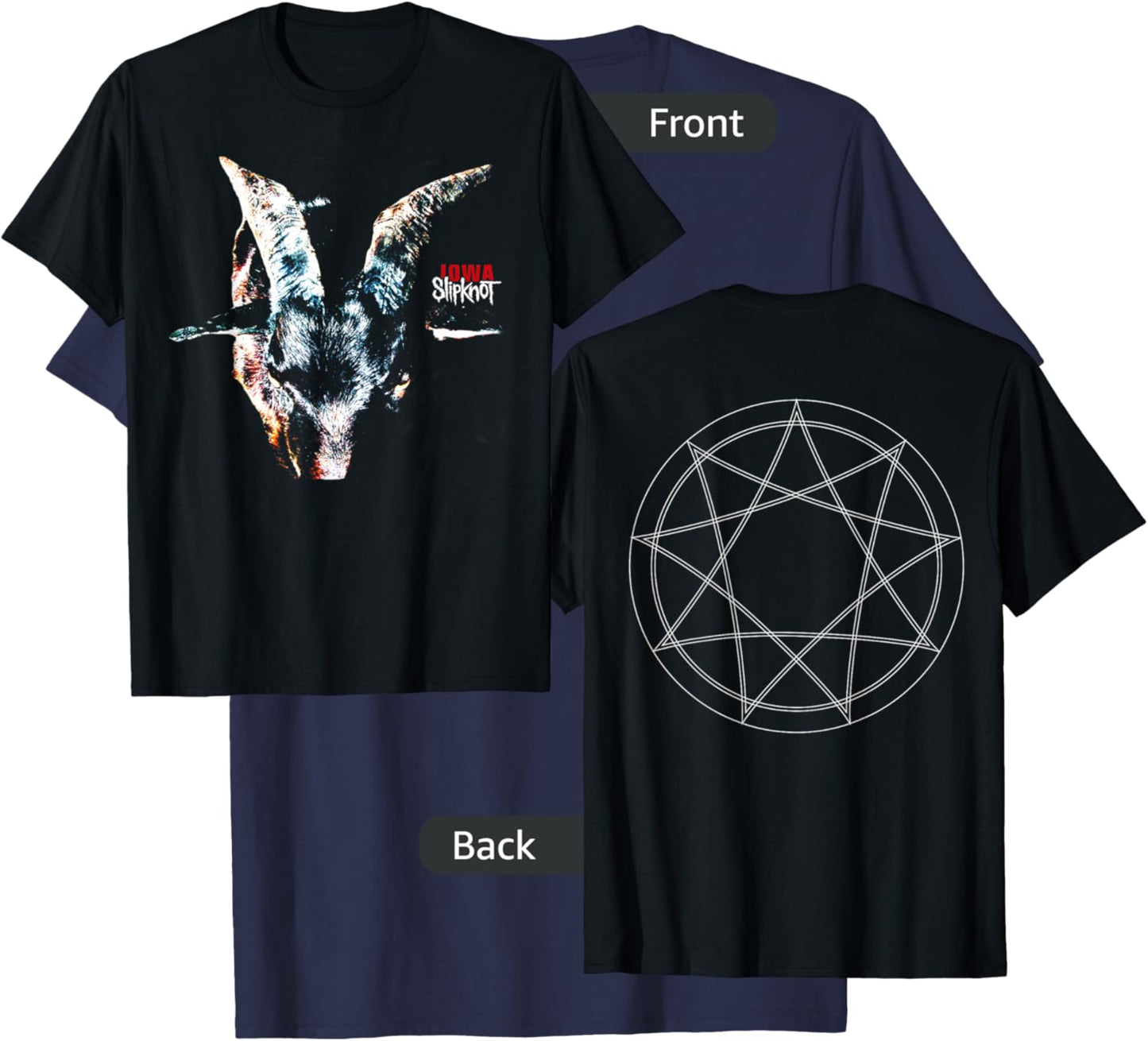 Slipknot -Adults Iowa Album , Black, Short Sleeve, , Classic Fit, Small T-Shirt - T-Shirt | Navy