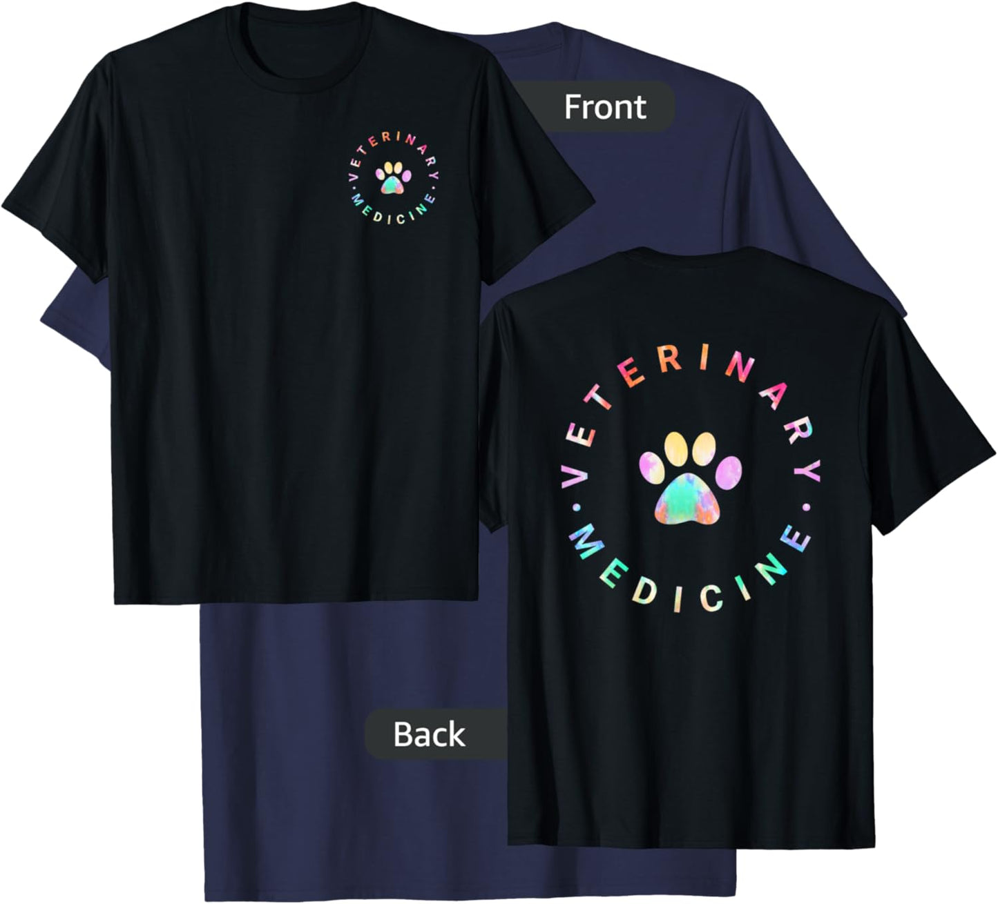 Veterinary Medicine Tie Dye, Veterinarian Life Vet Student T-Shirt - T-Shirt | Navy
