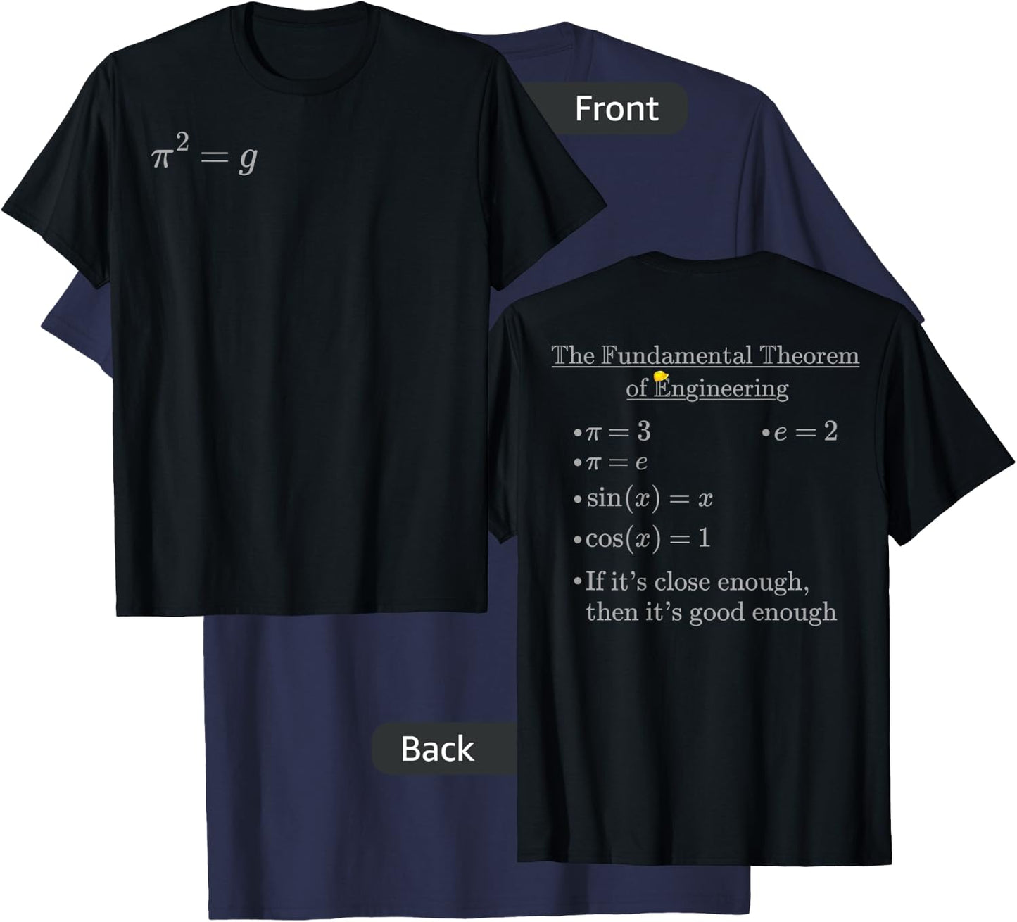 Fundamental Theorem of Engineering 2 T-Shirt - T-Shirt | Navy