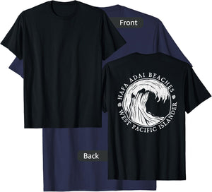BACK PRINT Hafa Adai Beaches Guam T-Shirt - T-Shirt | Navy