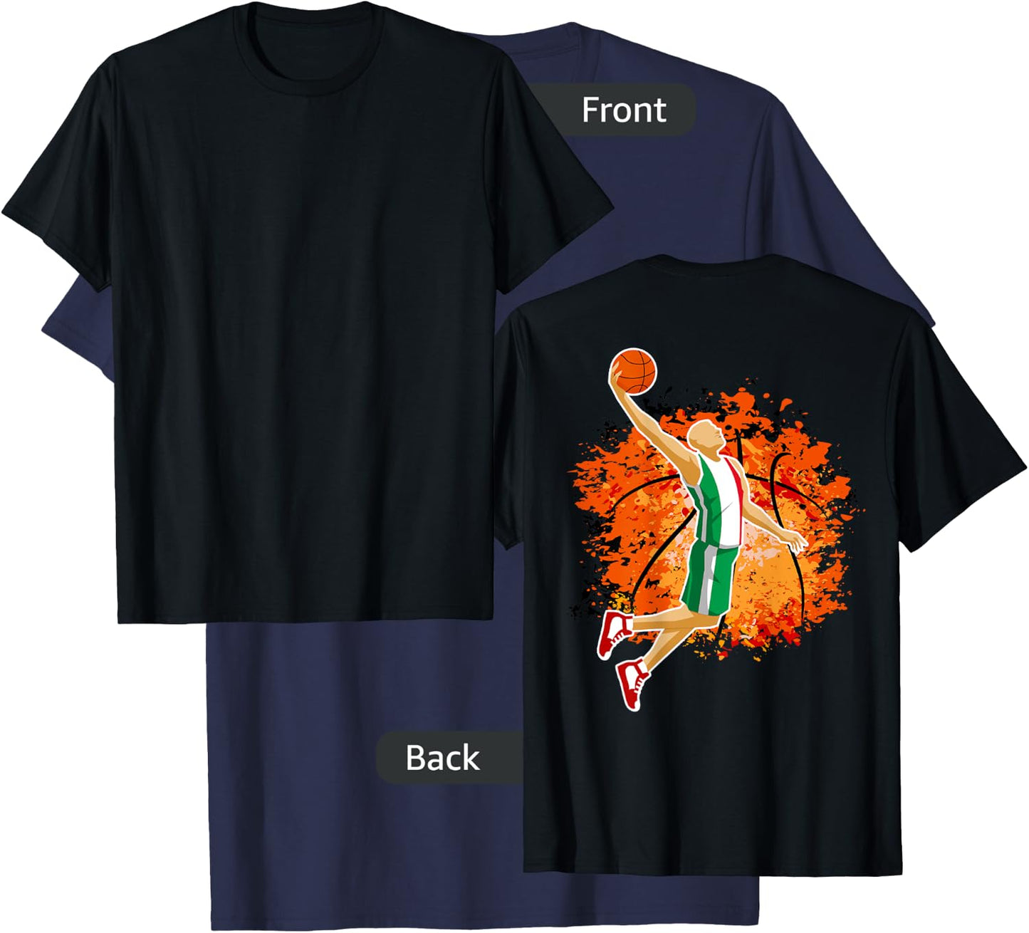 Italy National Basketball Jersey Italian Slam Dunk Gift T-Shirt - T-Shirt | Navy