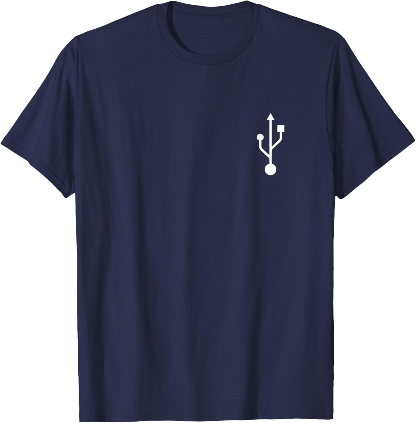 Usb Logo Symbol Icon Data Transmission T-Shirt - T-Shirt | Navy