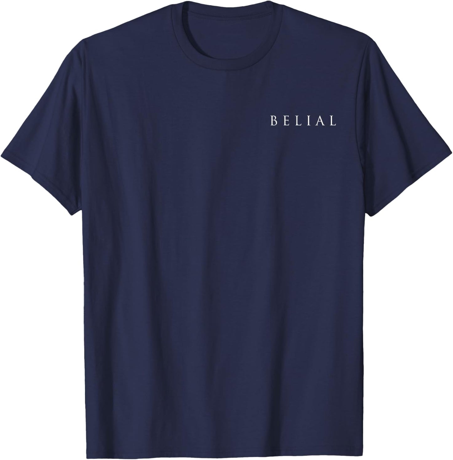 Belial - occult subtle lettering for everyday use devil Anti T-Shirt - T-Shirt | Navy