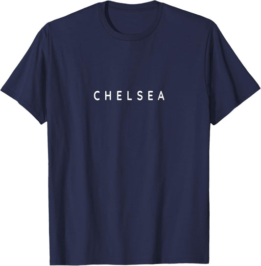 Chelsea / Proud Londoners Souvenir Home Minimalist Font , Small, Black T-Shirt - T-Shirt | Navy