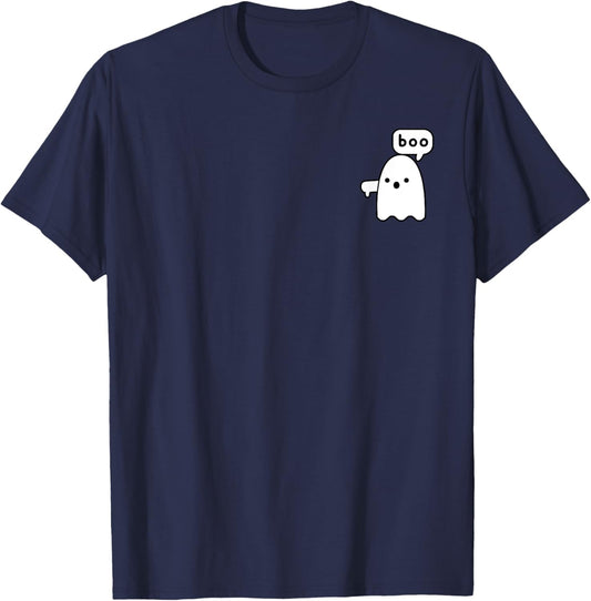 Thumbs Down Ghost Screaming Boo Disapproval Ghost halloween T-Shirt - T-Shirt | Navy