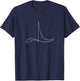 Conductor 5/4 Pattern Music Minimalist T-Shirt - T-Shirt | Navy
