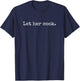 Let her cook vintage funny saying meme thanksgiving joke T-Shirt - T-Shirt | Navy
