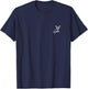 Fennec Fox Animal Badge Patch Line Art Icon Outline Gift T-Shirt - T-Shirt | Navy