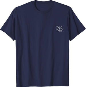 Biene Minimalismus T-Shirt - T-Shirt | Navy