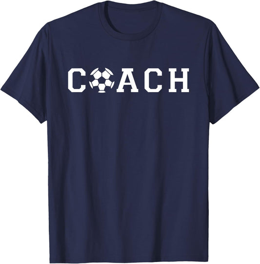 Soccer Coach Funny Football Trainer Baller Field Game Outfit T-Shirt - T-Shirt | Navy