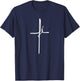 Simple Faith Cross in Portuguese - Camiseta Fe T-Shirt - T-Shirt | Navy