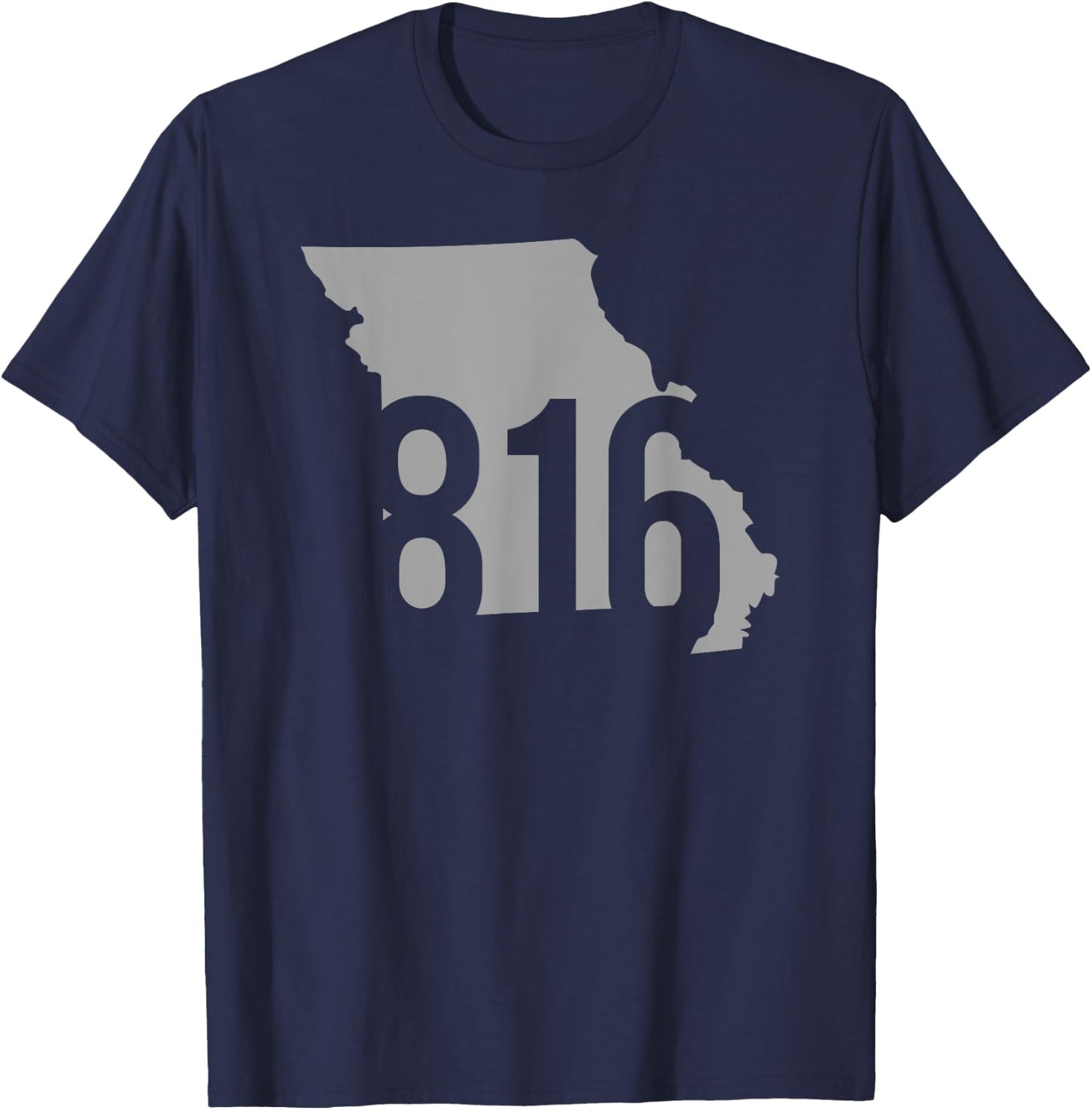 816 Area Code, Kansas City, St. Joseph, Independence, MO T-Shirt - T-Shirt | Navy