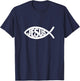 Jesus Fish T-Shirt - T-Shirt | Navy