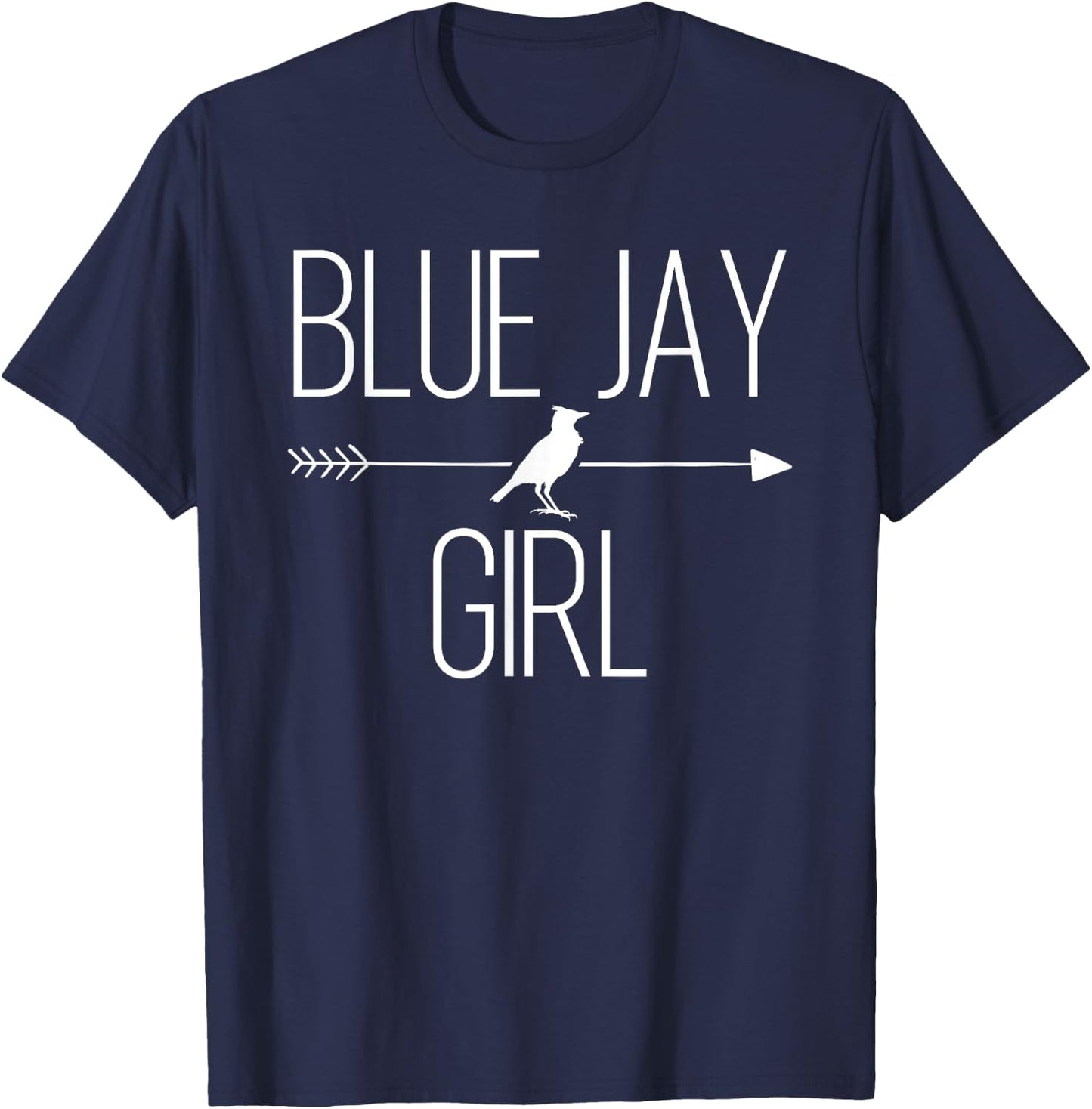Blue Jay Girl Gift Bird Animal Lover T-Shirt - T-Shirt | Navy