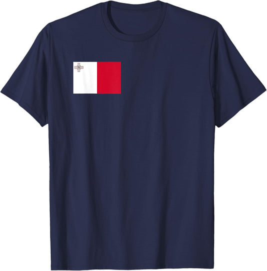 Maltese Flag of Malta T-Shirt - T-Shirt | Navy
