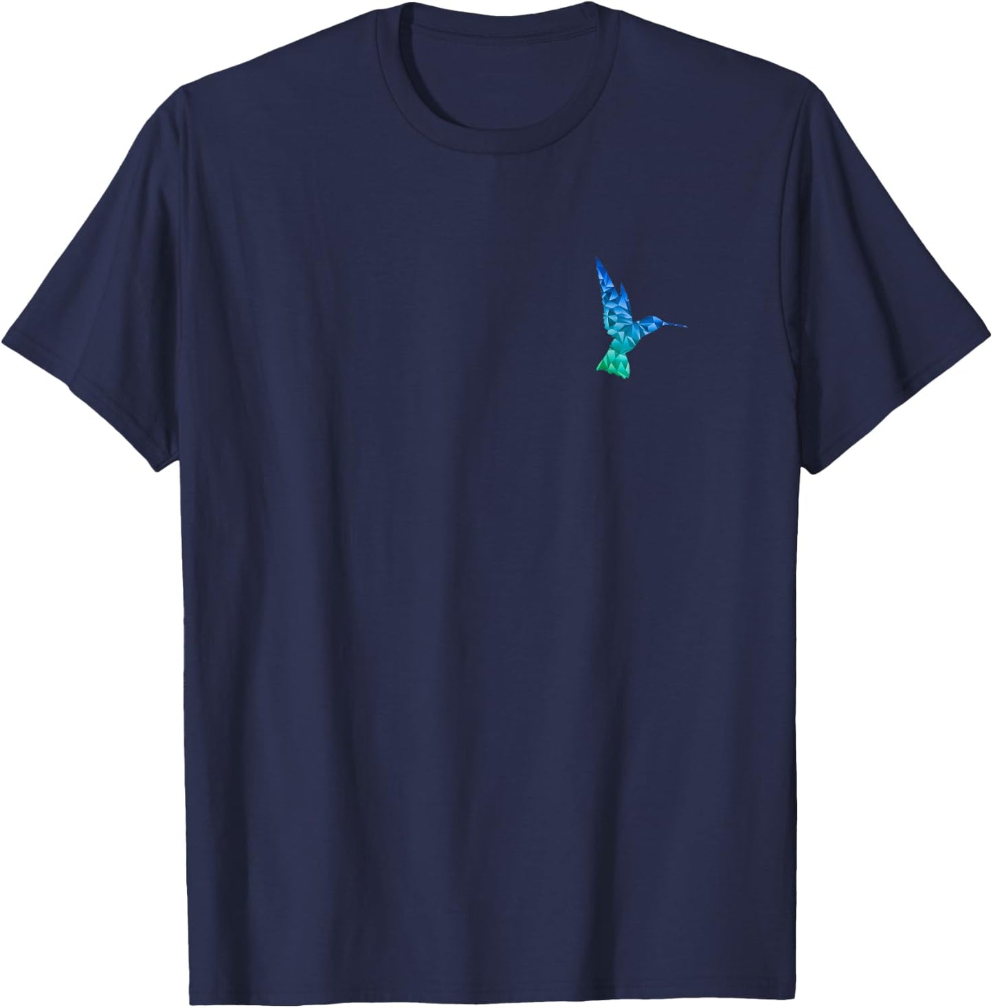 Hummingbird polygonal design symbol gift T-Shirt - T-Shirt | Navy