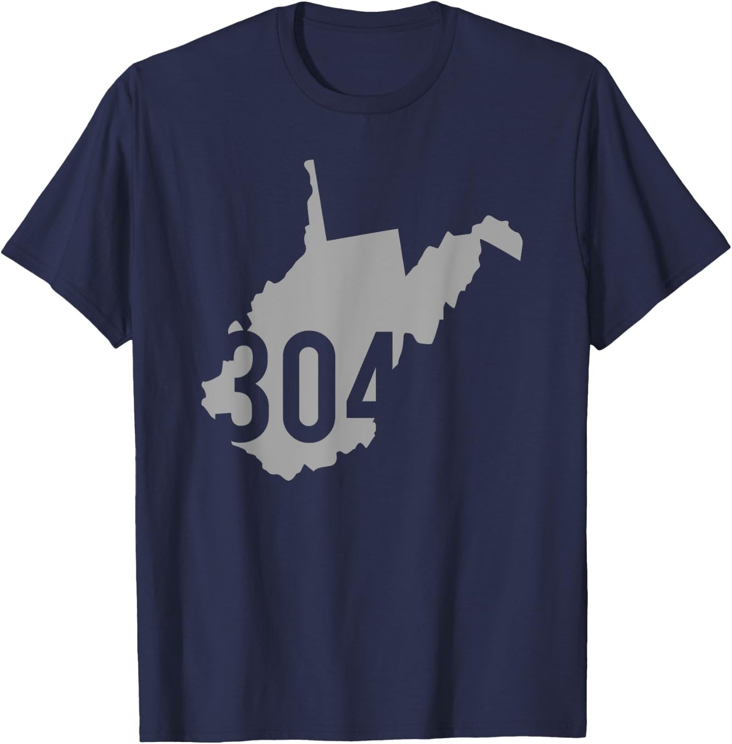 304 Area Code, Charleston, Huntington, Morgantown, WV T-Shirt - T-Shirt | Navy