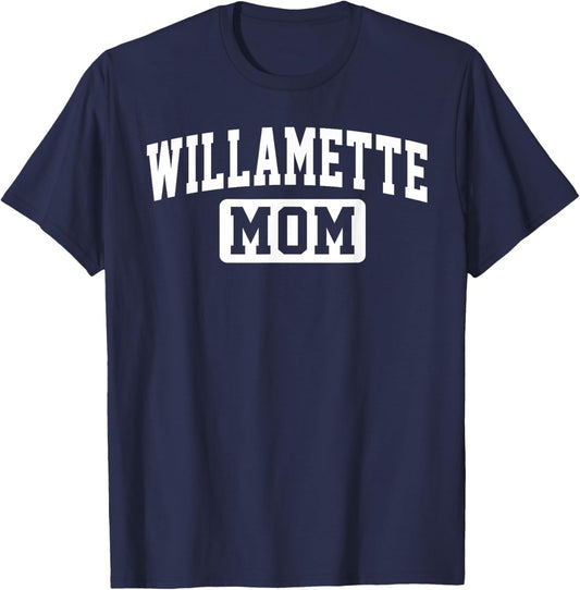 Willamette University Mom Mother Arch Vintage Family Women T-Shirt - T-Shirt | Navy