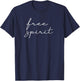 Free Spirit Cute Family Inspirational Yoga Workout Travel T-Shirt - T-Shirt | Navy