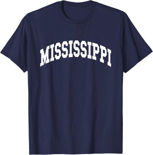 Mississippi - Throwback Design - Classic T-Shirt - T-Shirt | Navy