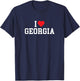 I Love Georgia - GA - Throwback Design - Classic T-Shirt - T-Shirt | Navy