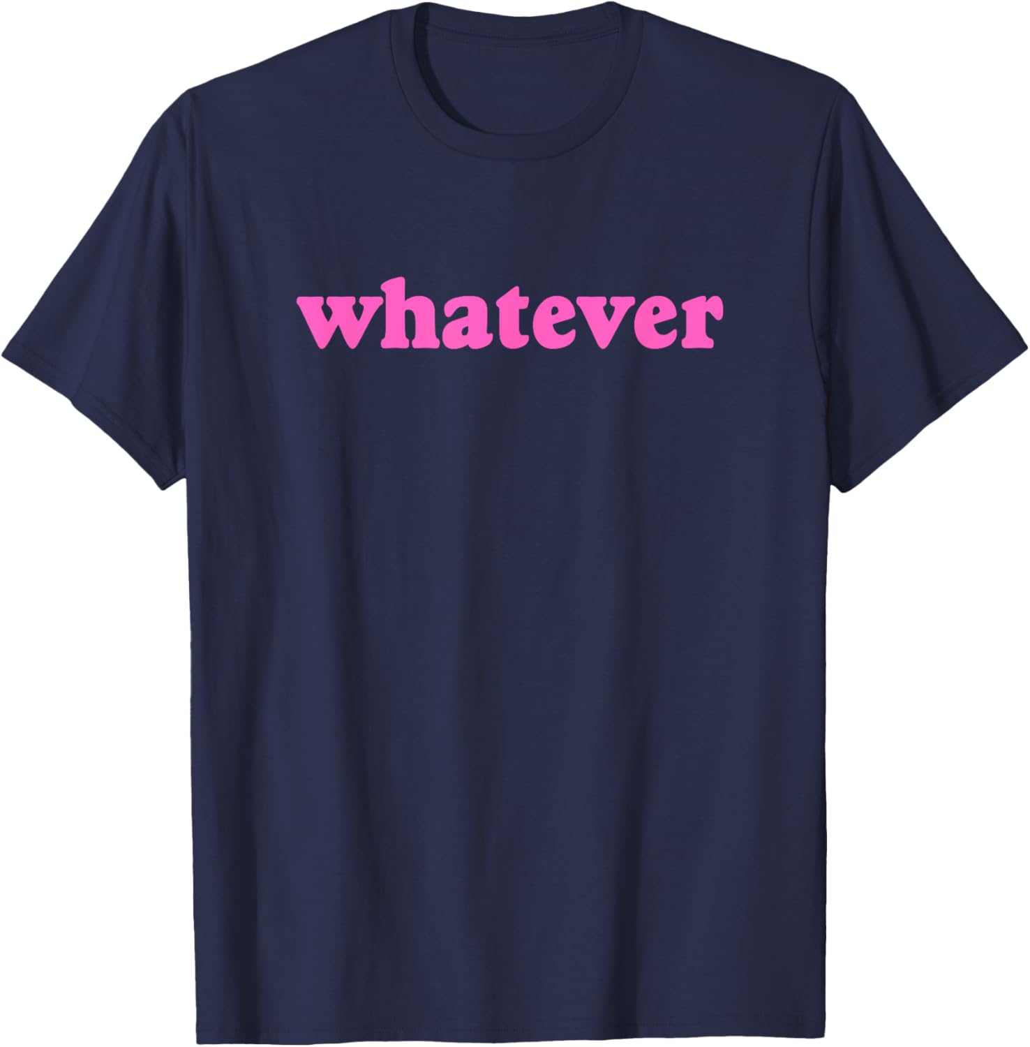 Whatever Retro Y2k Aesthetic T-Shirt - T-Shirt | Navy