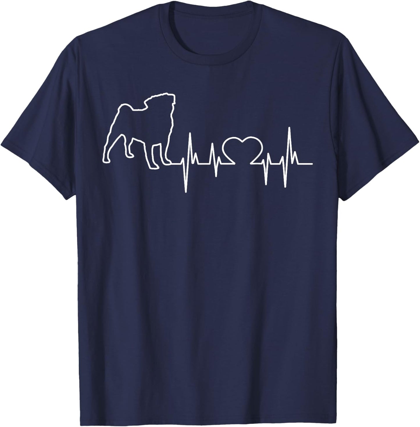 Pug Puggie-Dog T-Shirt - T-Shirt | Navy