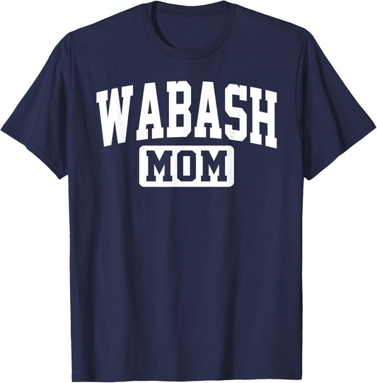 Wabash College Mom Mother Arch Vintage Family Men Women T-Shirt - T-Shirt | Navy