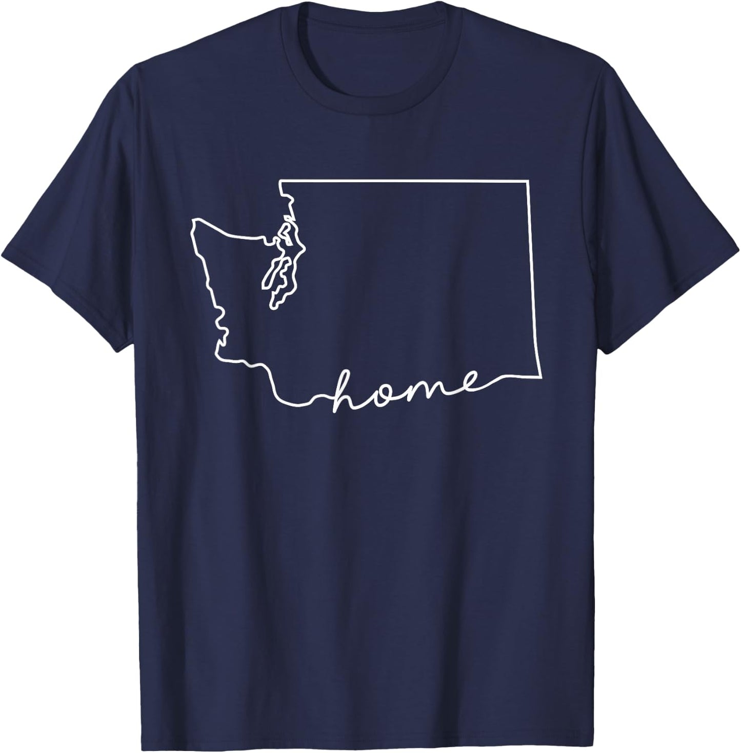 Funny Home Washington State T-Shirt - T-Shirt | Navy