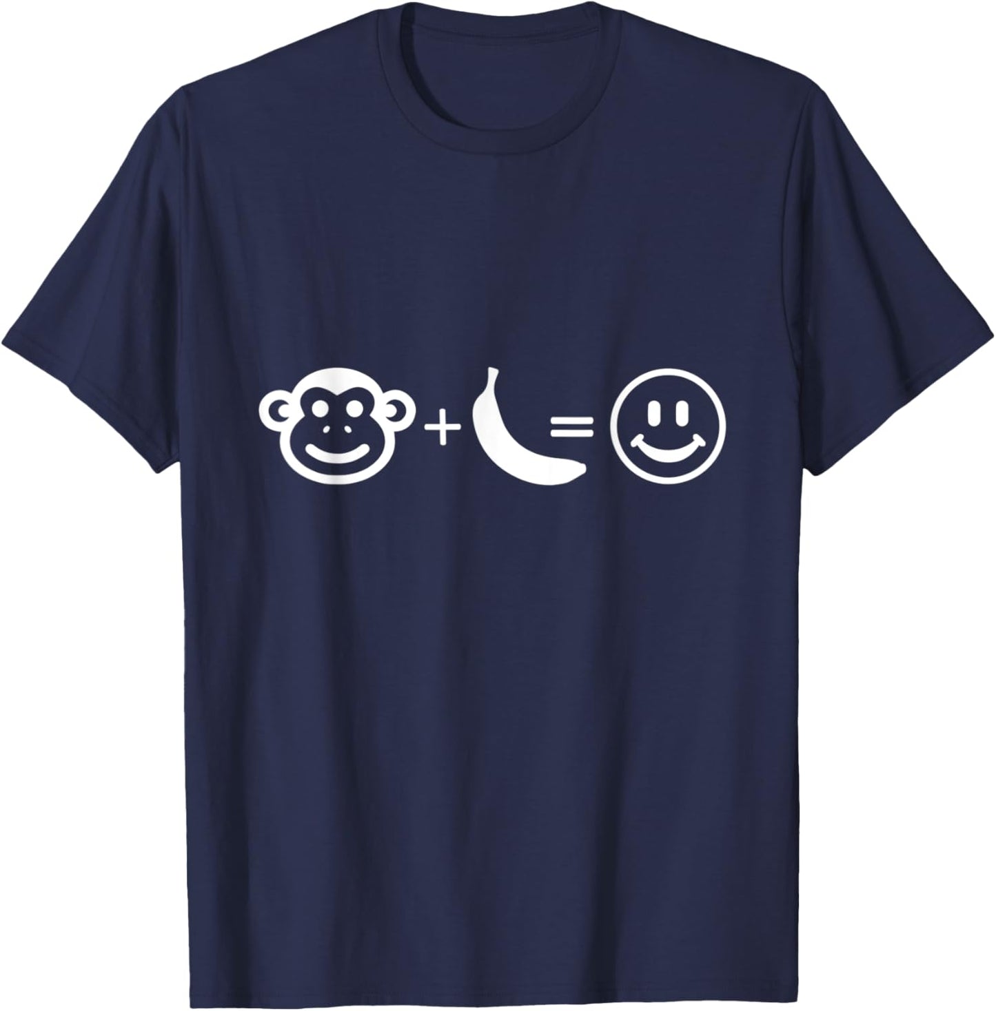 Just Freaking Love Monkeys And Bananas With Plus Sign T-Shirt - T-Shirt | Navy