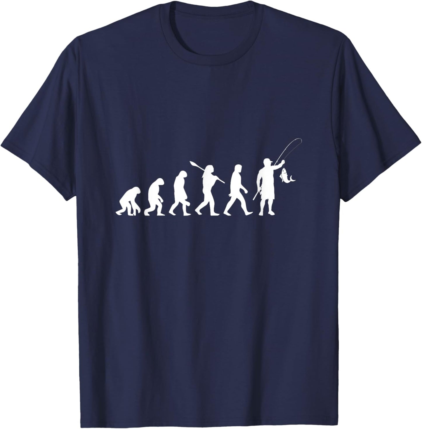 Fishing Fish Fishing Design Fishing Rod Evolution fishing T-Shirt - T-Shirt | Navy