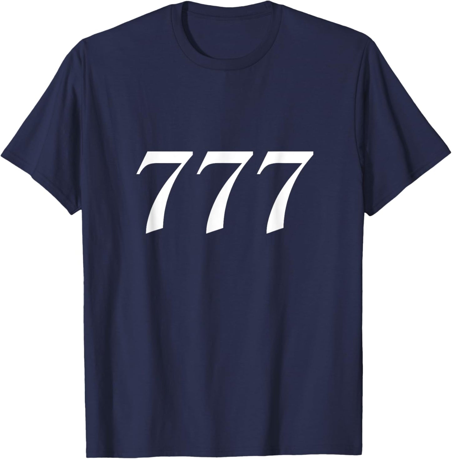 777 Numerology Spiritual Personal Number 777 Angel Number T-Shirt - T-Shirt | Navy