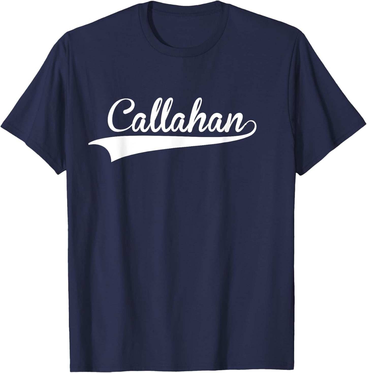 CALLAHAN Baseball Vintage Retro Font T-Shirt - T-Shirt | Navy