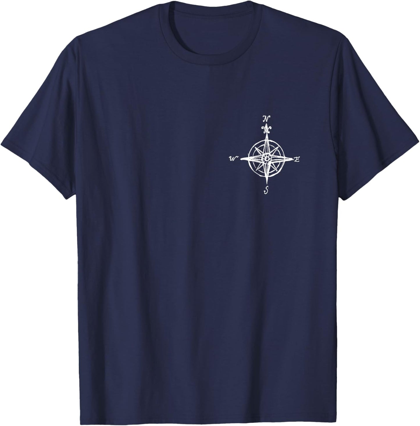 Vintage Pocket Ship Captains Compass Nautical T-Shirt - T-Shirt | Navy