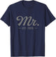 Mr Est. 2025 Just Married Wedding Husband Matching Mr & Mrs T-Shirt - T-Shirt | Navy