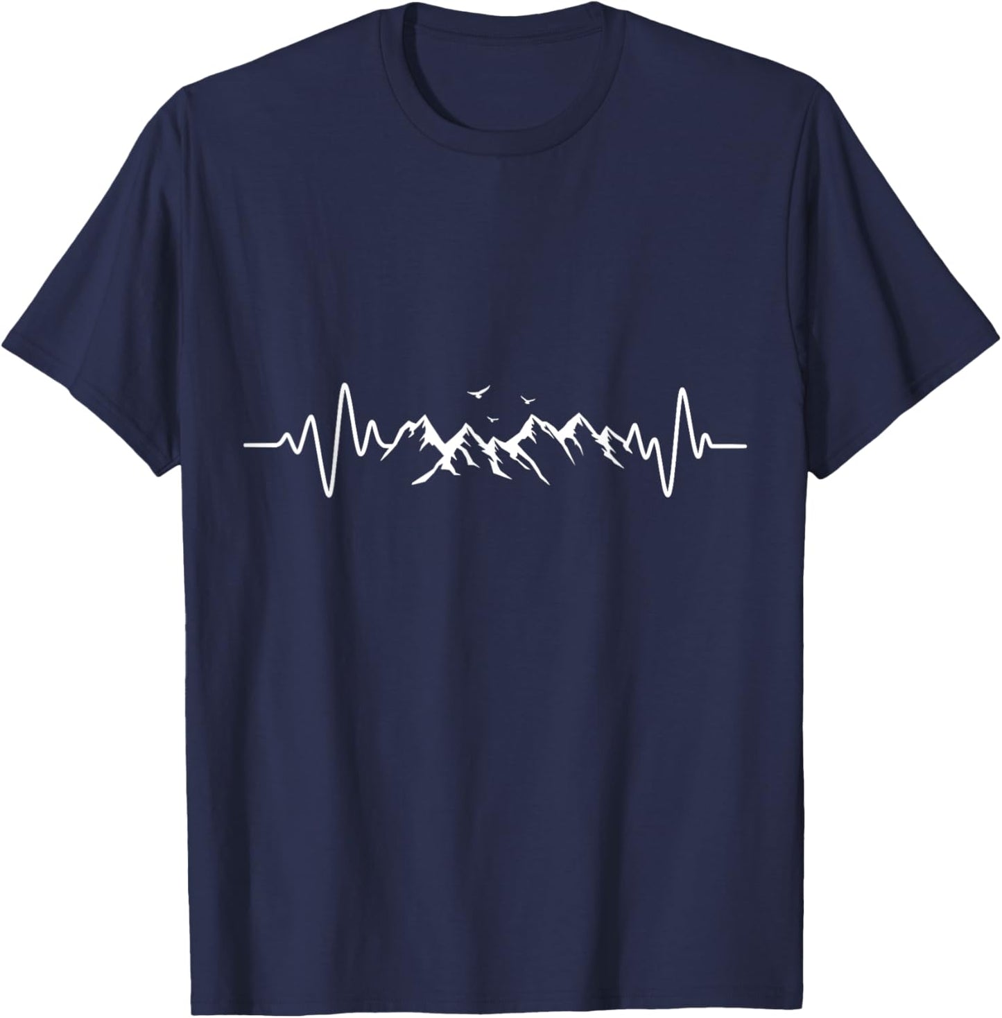 Heartbeat Mountain Lovers T-Shirt - T-Shirt | Navy