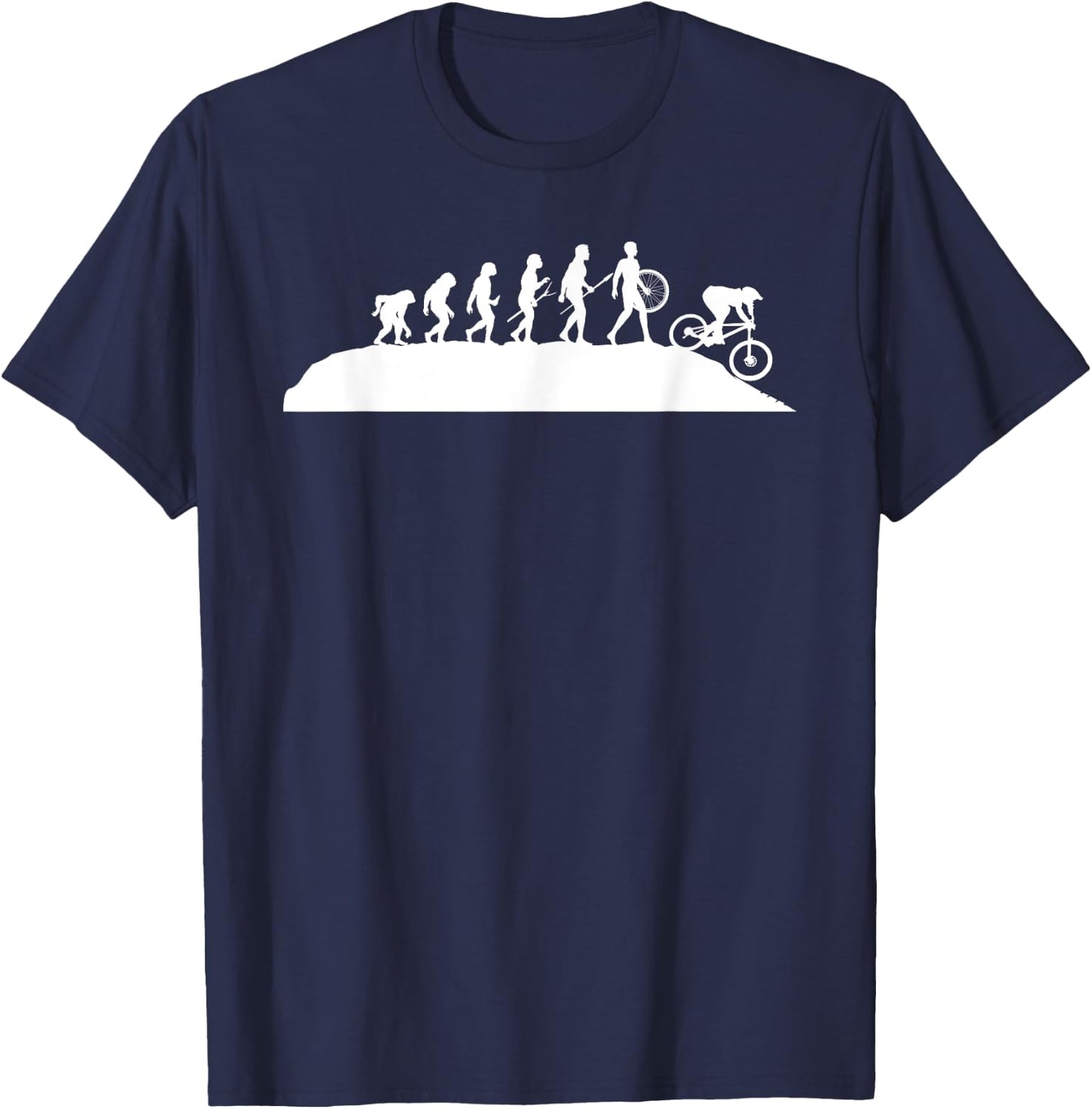 Downhill Evolution - Downhill Rider Mountainbike Rider MTB T-Shirt - T-Shirt | Navy