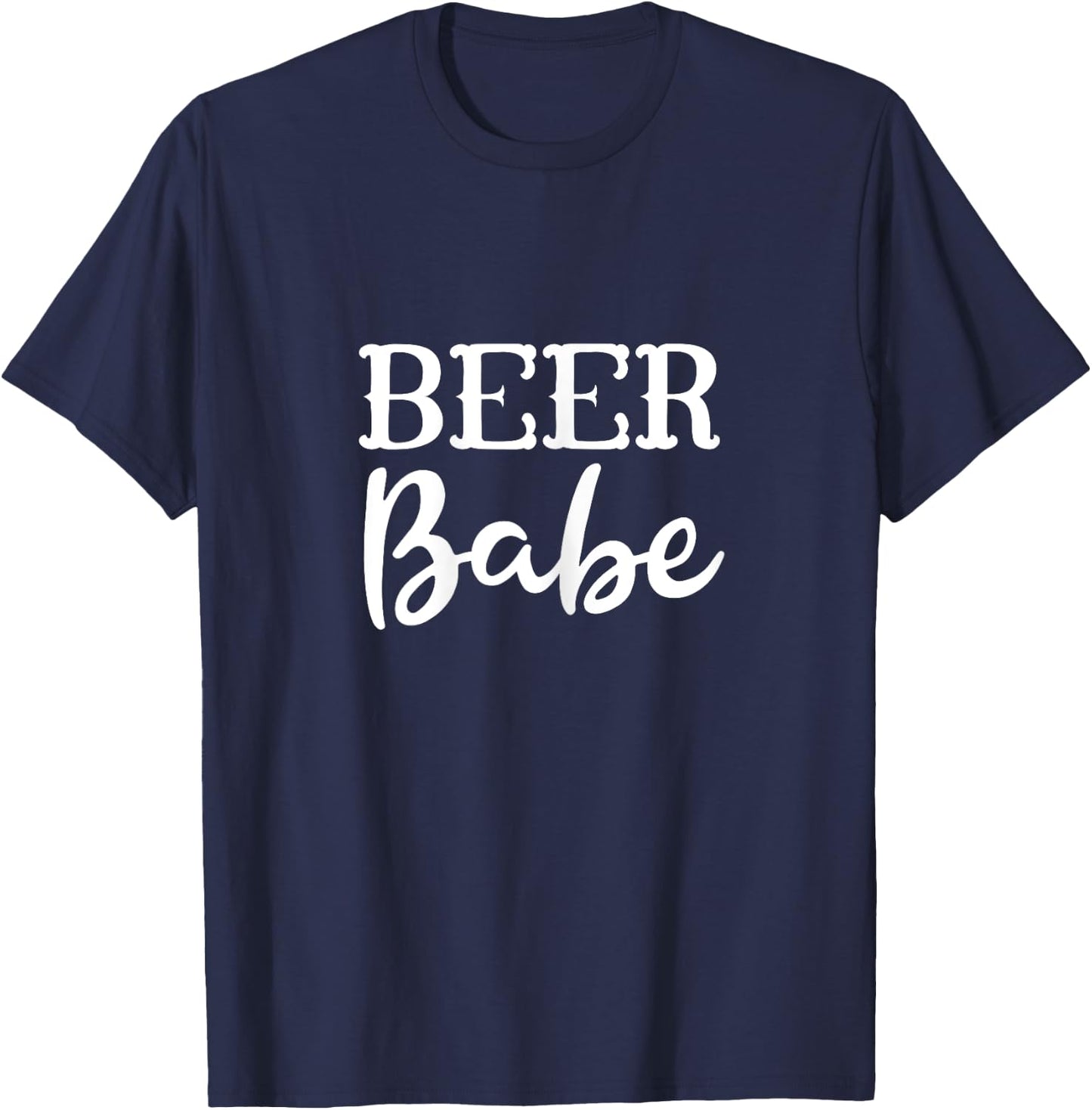 Girls Country Sayings Tops - Beer Drinking Babe T-Shirt - T-Shirt | Navy