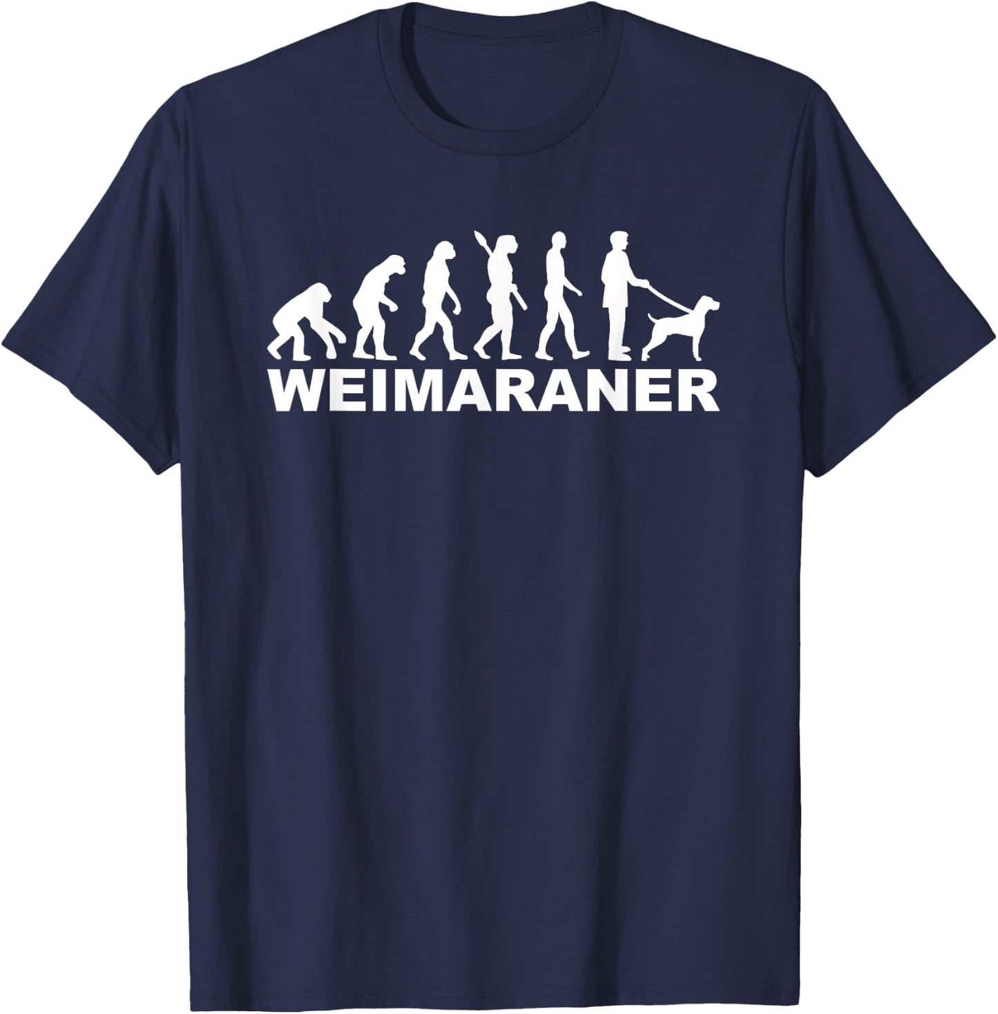 Weimaraner Evolution T-Shirt - T-Shirt | Navy
