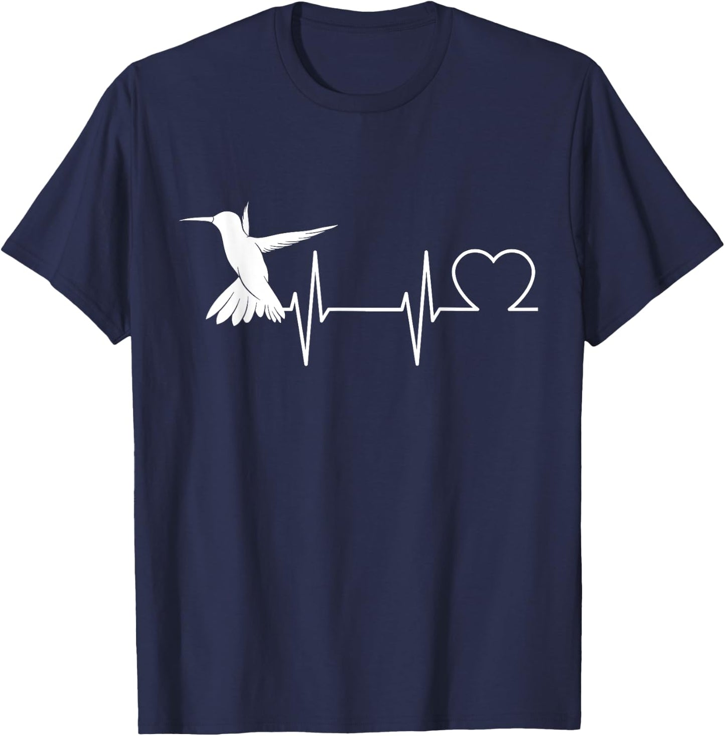 Hummingbird Heartbeat For Bird Hummingbird Lovers T-Shirt - T-Shirt | Navy