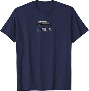 London Black Taxi British 8-Bit Pixel, London Lovers Design T-Shirt - T-Shirt | Navy