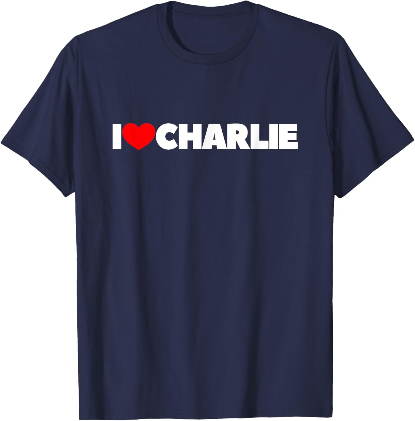 I Love (Heart) Charlie T-Shirt - T-Shirt | Navy