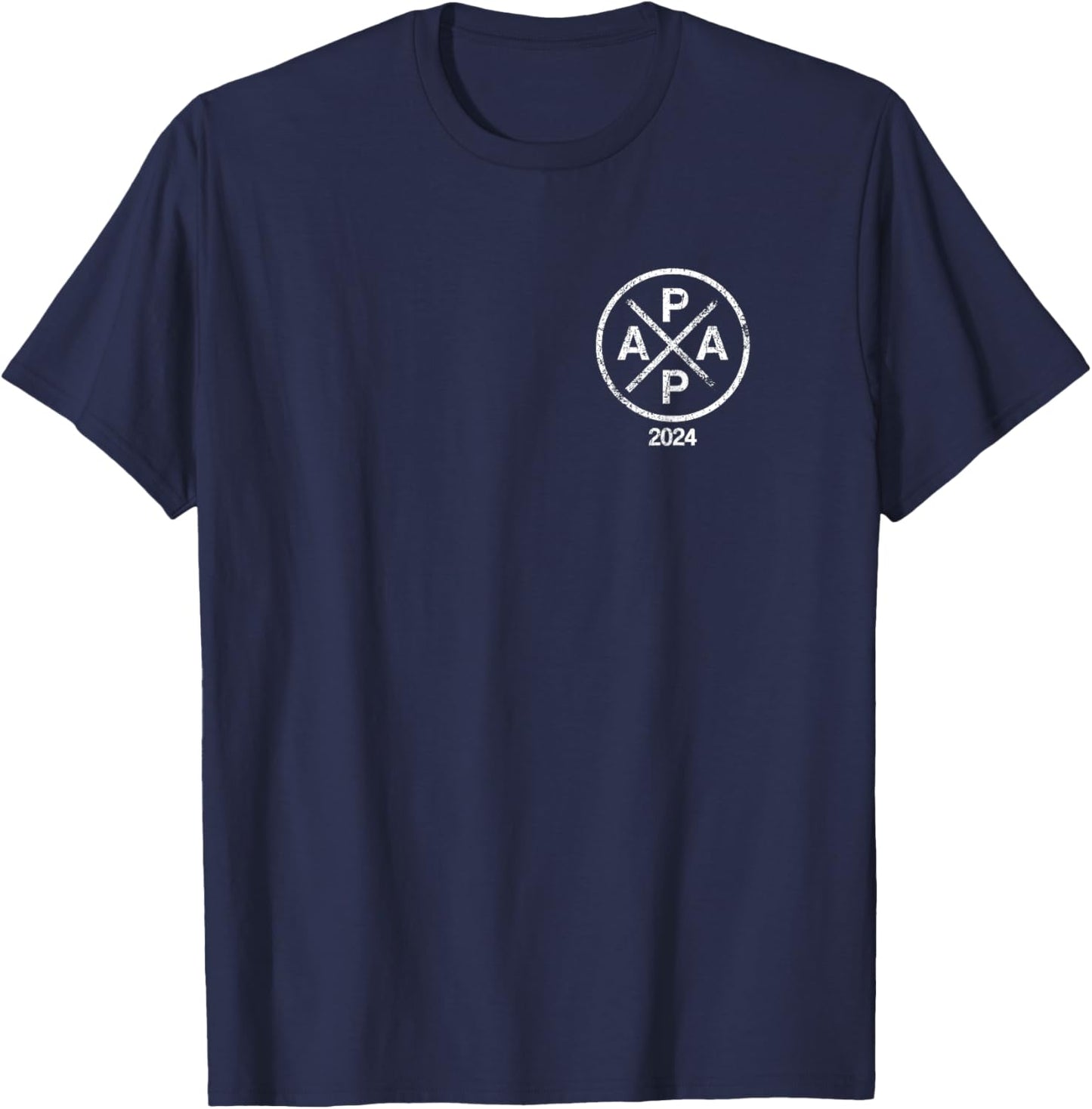 Soon to be Papa 2024, Papa Est 2024 Retro Papa 2024 T-Shirt - T-Shirt | Navy