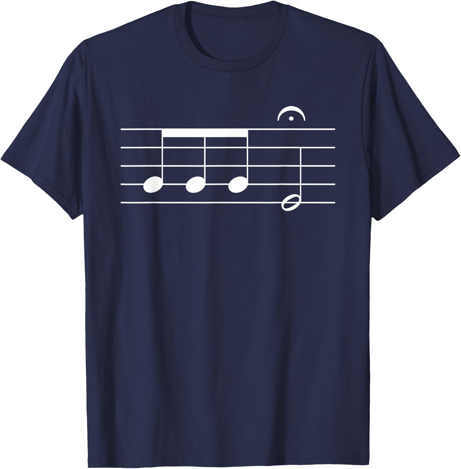 Beethoven 5th Symphony Notes Classical Music Composer T-Shirt - T-Shirt | Navy