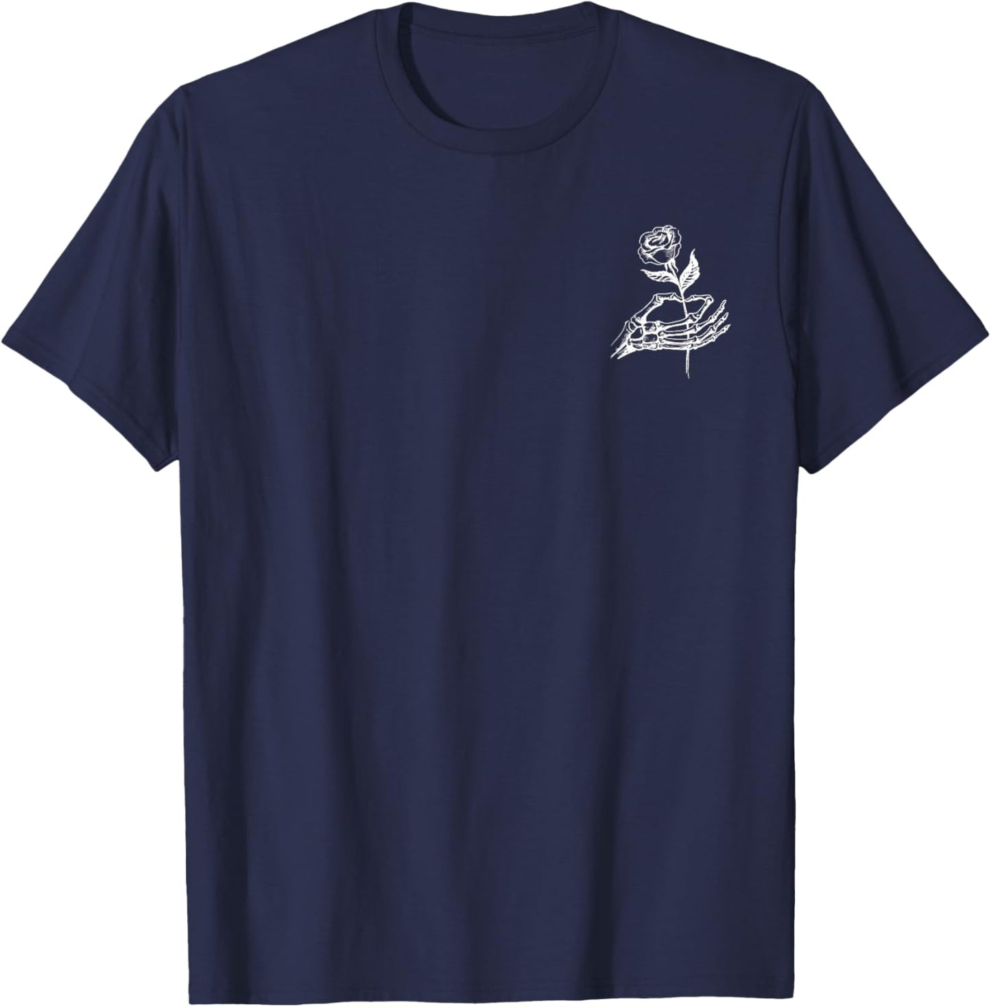 Kinda Emotional Emotionless Flower Skull 2 Sided T-Shirt - T-Shirt | Navy